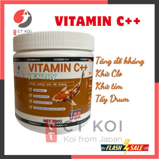 VITAMIN C ++ 300g - 500g Dành Cho Cá Koi, Cá Vàng, Cá Cảnh - Tăng Sức Đề Kháng Giúp Cá Khỏe Mạnh, Ngăn Stress, Cong Mình