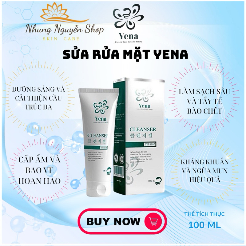 Sữa Rửa Mặt YENA Chính Hãng (Làm sạch chất nhờn bụi bẩn trên da)