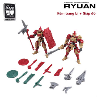 Mô hình lắp ráp No57 Armored Puppet Ryuan Uy Viễn Thức Mini kèm bộ giáp đỏ 