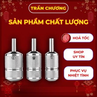  Tay cầm máy xăm inox tự khóa các size: 22 25 30 mm - Tặng lục lăng 