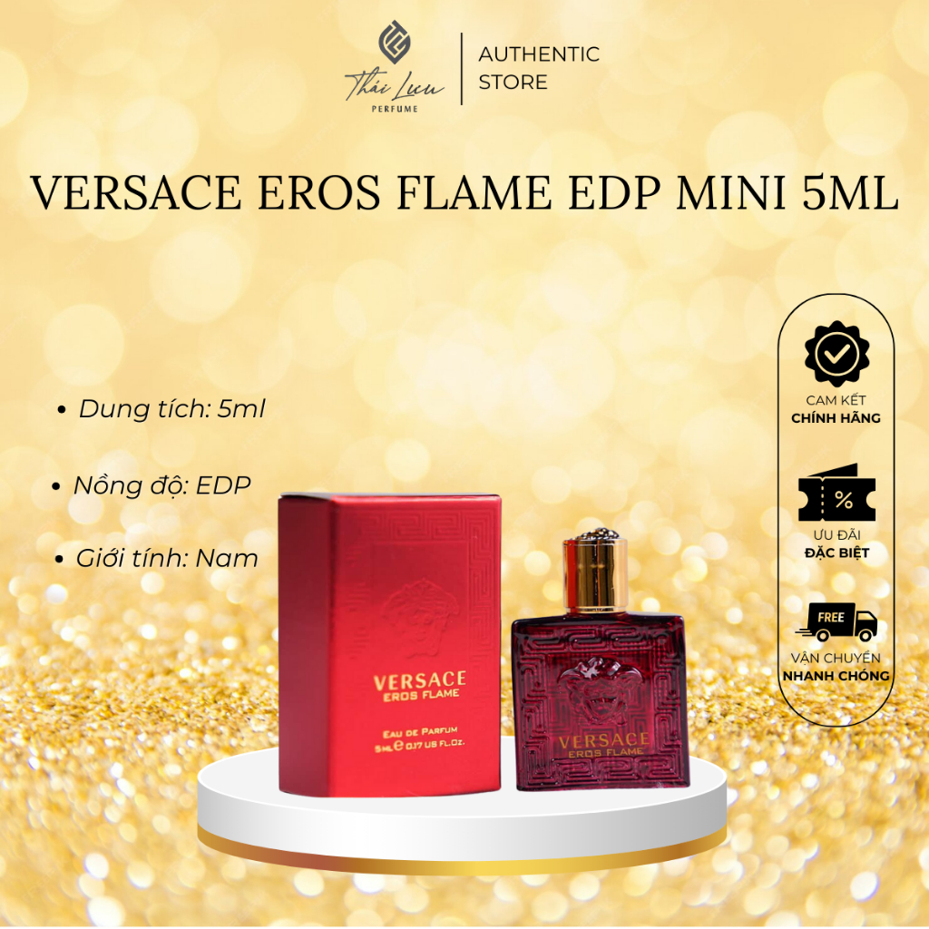 Nước hoa Versace Eros Flame đỏ mini 5ml EDP | Thái Lưu Authentic