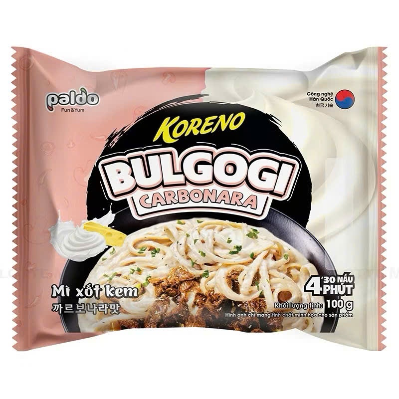 MÌ XỐT KEM BULGOGI CARBONARA KORENO - MỚI