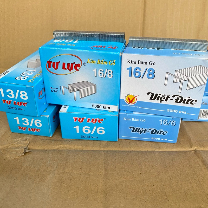 Ghim bấm gỗ - kim bấm gỗ TỰ LỰC: 13/6, 13/8, 16/6, 16/8