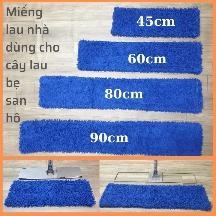 Bông lau san hô-Nùi-Miếng lau nhà chữ nhật thay thế-Bông lau nhà công nghiệp các loại 45-60-80-90cm