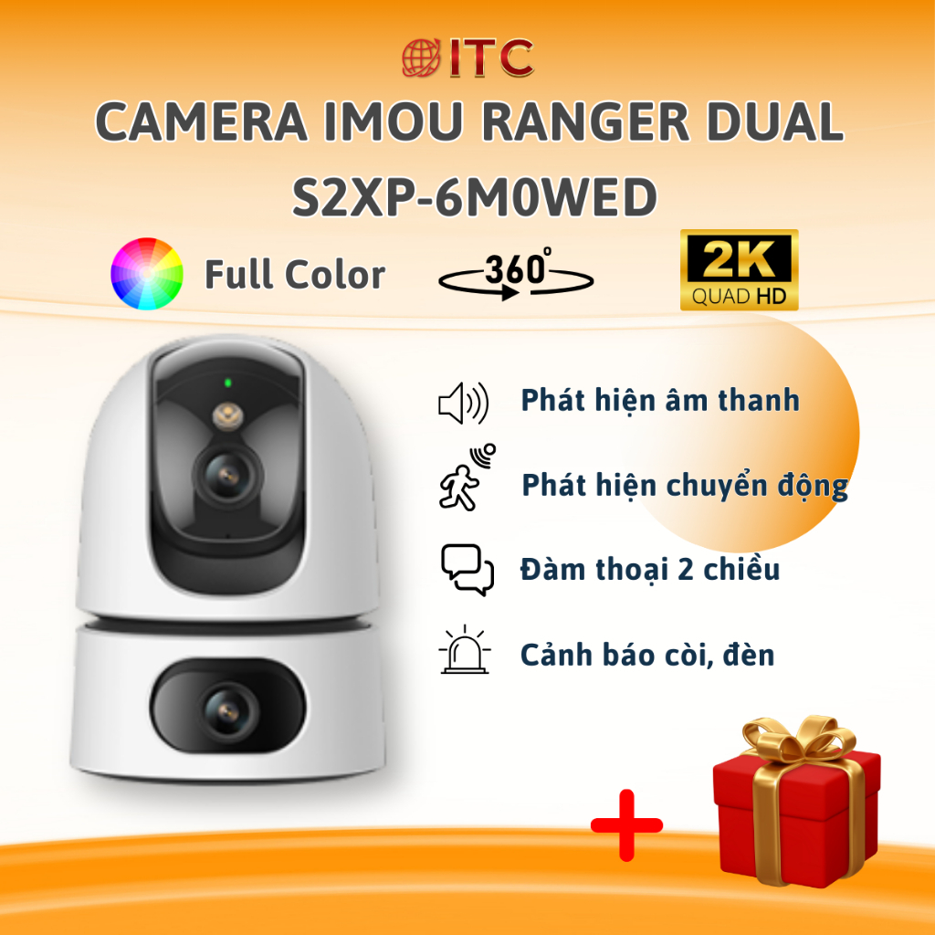 Camera 2 ống kính IMOU trong nhà S2XP-6M0WED (Ranger Dual 6MP) / S2XP-10M0WED (Ranger Dual 10MP)