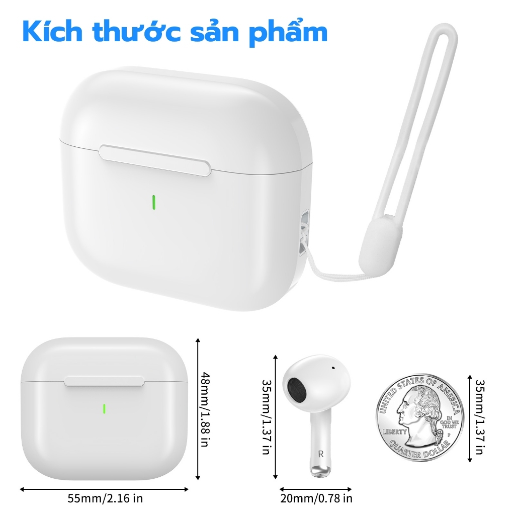 Tai Nghe Bluetooth A6 Pro Âm Thanh Nổi HD Có Mic Bluetooth 5.3 Đàm Thoại Âm Thanh Tốt PKMALL | BigBuy360 - bigbuy360.vn