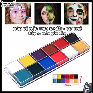  Hộp Màu Vẽ Mặt Và Cơ Thể Body Painting Gốc Dầu Chuyên Dùng Hoá Trang Cosplay 