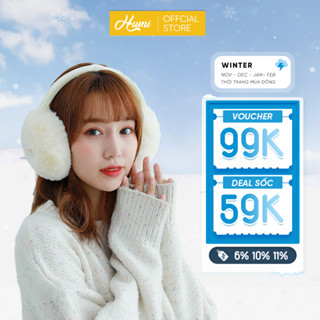 Bịt tai giữ ấm HUMI chụp tai mùa đông chất liệu tự nhiên mềm mịn ấm áp kín khí thân thiện với da