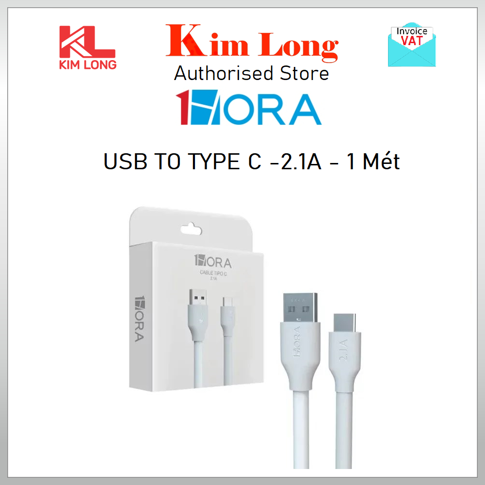 Dây cáp sạc nhanh Usb A To Type-C PVC Dài 1m 1HORA CAB237