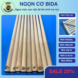  Lẻ Ngọn cơ bida cao cấp- Ngọn mộc ren Uniloc Radial 3 8-10 5 16-18  Đã lên tẩy Nicest +Kính trợ lực  