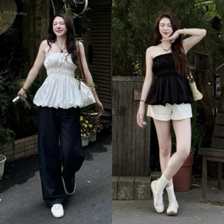 (ẢNH OLDSCHOOL) Áo bí cúp ngực dáng xoè chất gió sần QC808