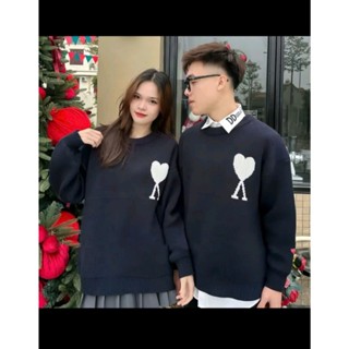 Áo len sweater unisex nam nữ  ÁT tim, áo len dệt kim from rộng hàng QCCC