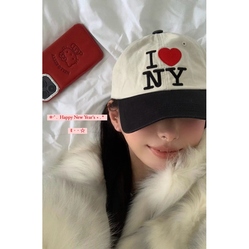 Mũ lưỡi trai phom mềm CAPSAIGON thêu LOVE NY siêu hot phối màu basic nam nữ chất kaki