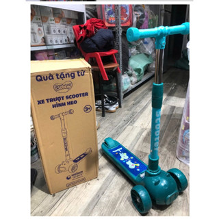  Xe scooter cho bé xe trượt scooter trẻ em 3 bánh gấp gọn có đèn phát sáng   GIAO MÀU NGẪU NHIÊN  