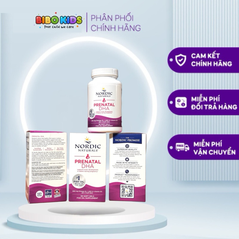 DHA Nordic Cho Bà Bầu Dha Prenatal của Mỹ