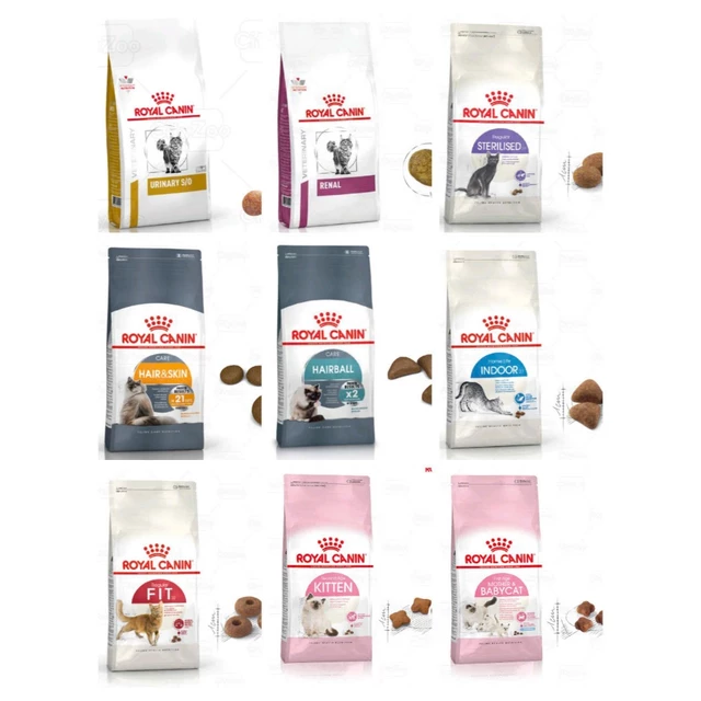 Thức ăn mèo ROYAL CANIN mother babycat-kitten-indoor-fit- hairball-hairskin-urinary-renal-Sterilised (triệt sản)