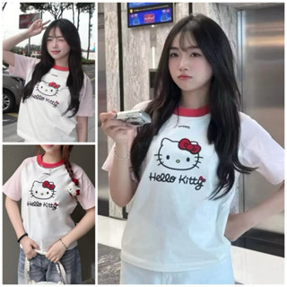 Áo thun Baby Tee Raplan Hello Kitty unisex chất cotton co dãn, áo phông baby tee Form Fit