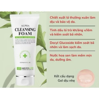 Gel Rửa Mặt Bỏ Mụn Histolab Alpha Cleansing Foam Giúp Làm Sạch Da , Điều Tiết Bã Nhờn Hiệu Quả