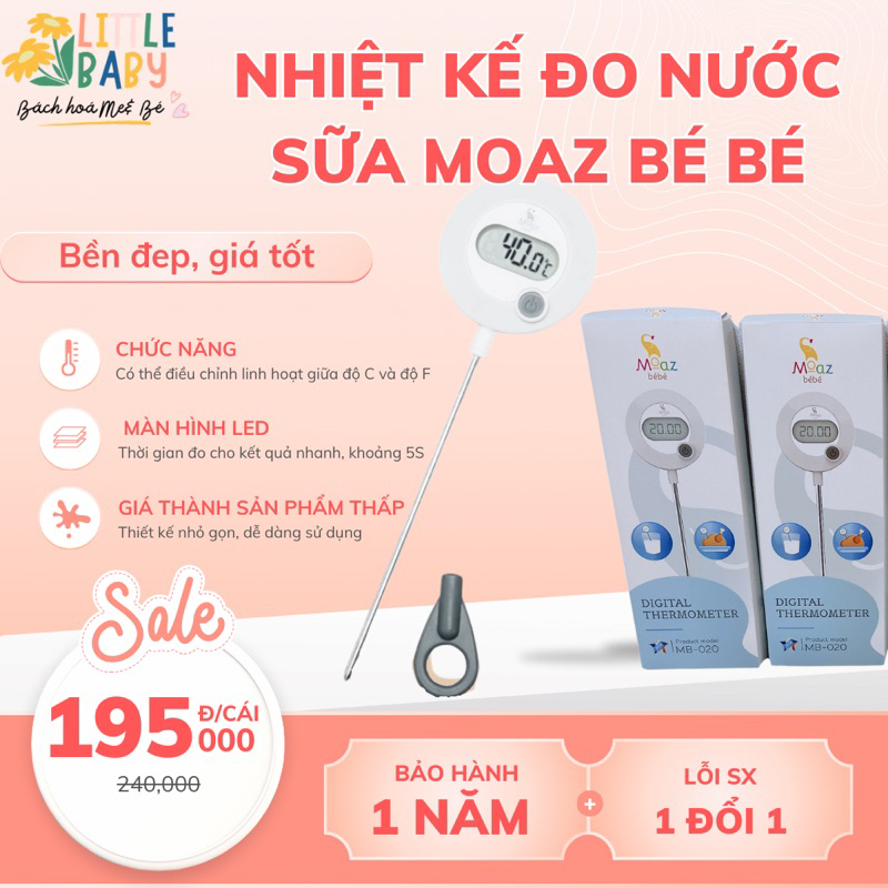Nhiệt kế đo sữa Moaz BéBé MB – 020
