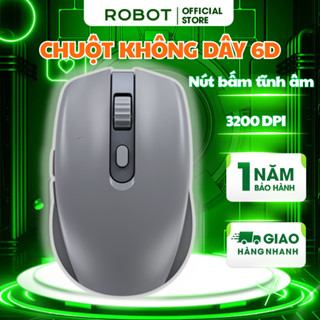 Chuột Quang Không Dây Tĩnh Âm ROBOT M370 Tĩnh Âm Cảm Biến Quang Học Khoảng Cách Tín Hiệu 20m