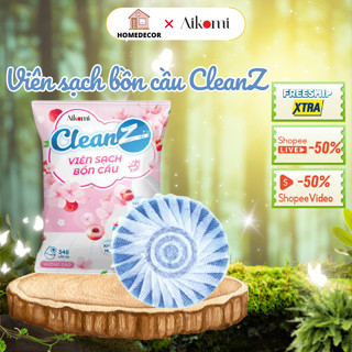 Viên thả bồn cầu 3in1 CleanZ, Viên tẩy rửa bồn cầu, bồn nhà vệ sinh khử mùi, sạch mảng bám (Hương Đào)