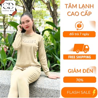 Bộ ủ kem áo cổ tròn thun lạnh quần ôm in hình siêu đẹp từ 65kg và 85kg phong cách trẻ trung giúp tôn da tôn dáng M3