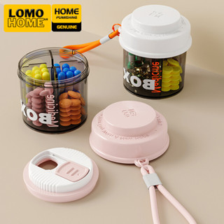 Hộp chia thuốc LOMO 4 ngăn mini chống ẩm nắp xoay 360 có tay cầm sang trọng, thiết kế nhỏ gọn tiện dụng