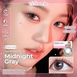 (HAPA KRISTIN) Kính áp tròng (lens) trong trẻo áp tròng 1 ngày SHOPAHOLIC MIDNIGHT GRAY chính hãng - VF Lens
