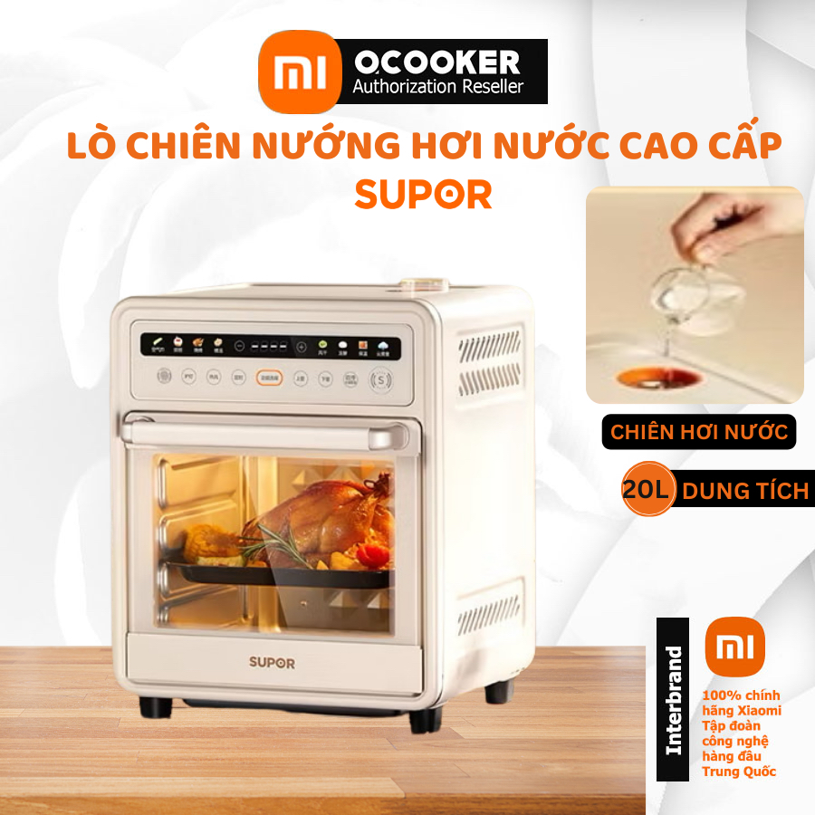  Lò nướng đối lưu đa năng Nồi chiên không dầu  Xiaomi Qcooker CR-KQK01 dung tích 20L công suất 1400W 