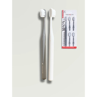 TOKYOLIFE CHÍNH HÃNG - Bộ/Set bàn chải đánh răng 5 đầu làm sạch răng lông mềm mại