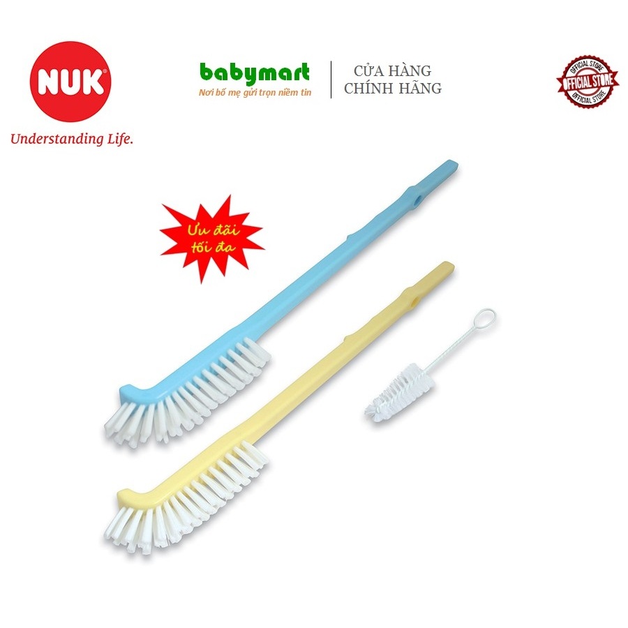 Bộ chổi cọ rửa bình sữa chính hãng NUK Deluxe NU28458