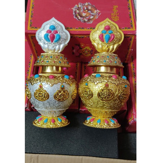  Bảo Bình Phật Giáo Mật Tông tây tạng Bảo bình ngọc Mani Bảo Bình Hoàng Thần Tài Mật Tông 