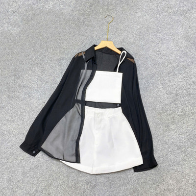 SET 3 Món Bigsize Nữ Đi Biển Áo Sơ Mi Voan Kèm Quần Đùi Sành Điệu Mặc Mát Cho Nàng Chubby SET967