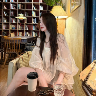 (TẶNG KÈM ÁO QUÂY CÙNG MÀU) Áo voan tơ xốp mỏng tay phồng vạt xoè DORA TOP A1073