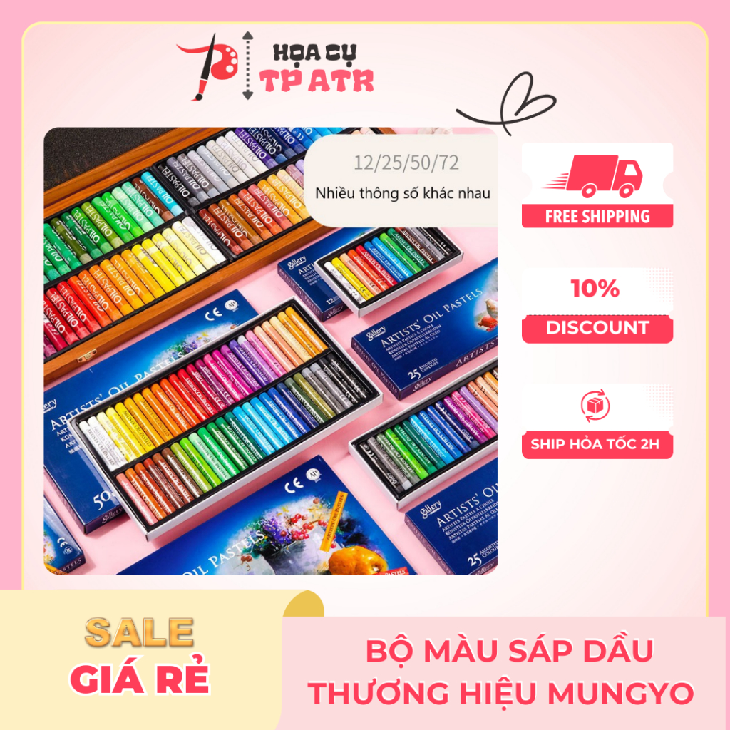 Bộ màu sáp dầu thương hiệu Mungyo Gallery có nhiều loại hàng cao cấp - oil pastels