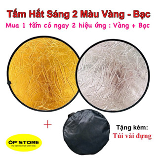 Tấm Hắt Sáng 2 Màu Vàng+ Bạc, 2 trong 1, Size 60/80cm, Tạo Hiệu Ứng, Chụp Ảnh Chuyên Nghiệp, tặng kèm túi