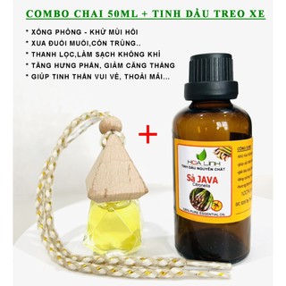 Tinh dầu sả Java 100ml -500ML HLinh - Xông phòng đuổi muỗi, côn trùng, khử mùi hôi / Tặng vỏ lọ treo xe