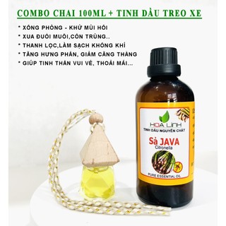 Tinh dầu sả Java 100ml -500ML HLinh - Xông phòng đuổi muỗi, côn trùng, khử mùi hôi / Tặng vỏ lọ treo xe