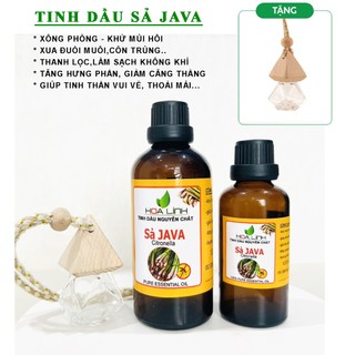 Tinh dầu sả Java 100ml -500ML HLinh - Xông phòng đuổi muỗi, côn trùng, khử mùi hôi / Tặng vỏ lọ treo xe