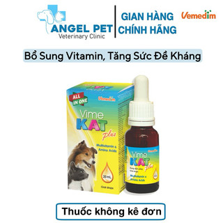 VimeKat Plus Siro Bổ Sung Vitamin Tăng Cường Sức Khỏe Cho Thú Cưng - Chai 20ml