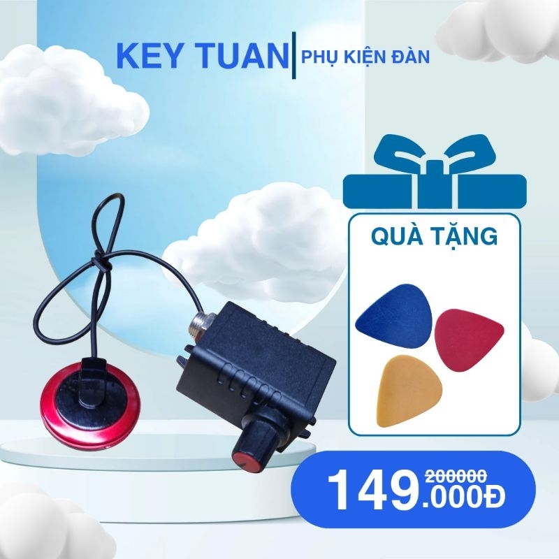 Mic thạch anh đàn Sến - Kìm - Nguyệt - Tranh có chiết áp âm lượng - tiếng hút mạnh ấm bass nhiều