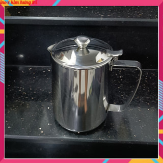 Ca đánh sữa inox 304 có nắp 2 lít. (có vạch chia phia trong ca)