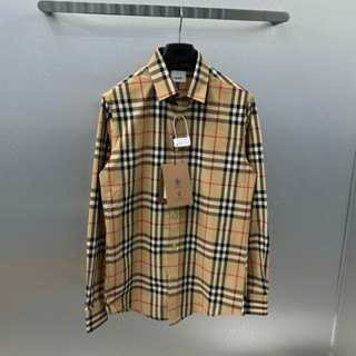 Áo sơ mi kẻ nam nữ dài tay PB cotton lụa chống nhăn hoạ tiết sọc kẻ caro be đen đỏ màu nâu sáng