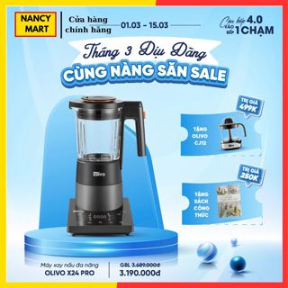 Máy xay nấu sữa hạt đa năng Olivo X24 Pro-thể tích 1.75L-13 chức năng-đáy chống dính nguyên khối