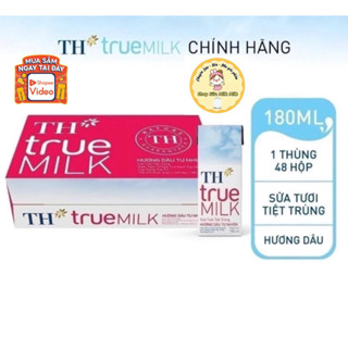 Thùng 48h TH True Milk Hương Dâu 180ml[ Rẻ Vô Địch ]