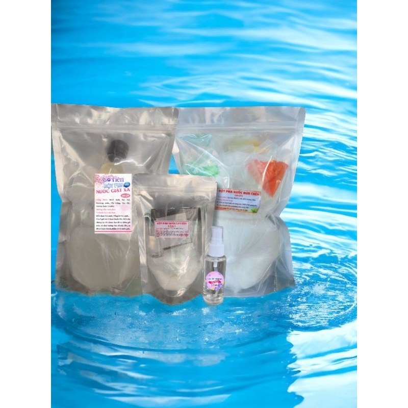 Combo 4 món lau sàn 10 lít + nước giặt 10 lít  + rửa chén 10 lít + xịt thơm quần áo 50ml Làm Sạch