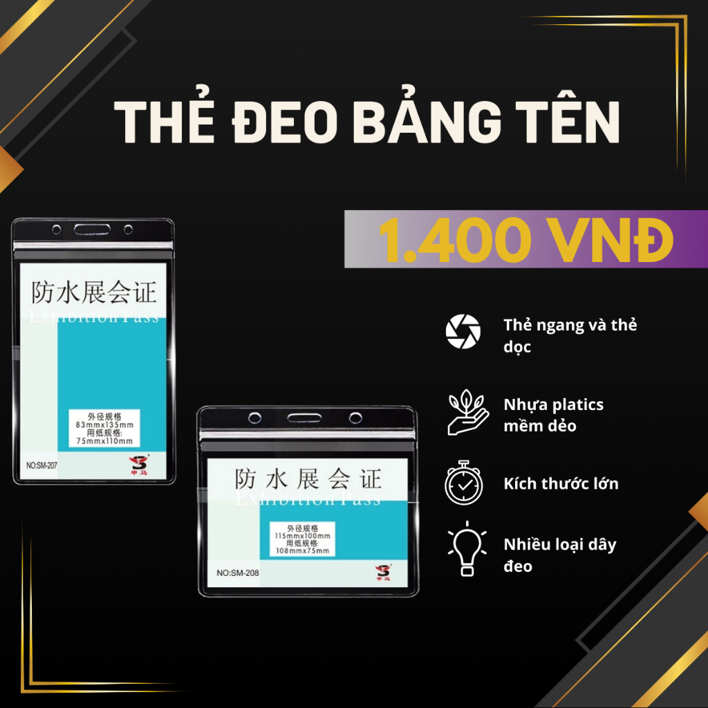 [Combo 30 - 20 -10 ]Bảng phù hiệu, bảng tên học sinh, sinh viên - Dạng dọc và Ngang nhiều kích thươc