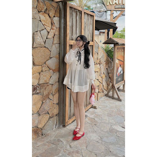 SET BBD TRẮNG XẾP LY THẮT NƠ + SHORT ĐEN