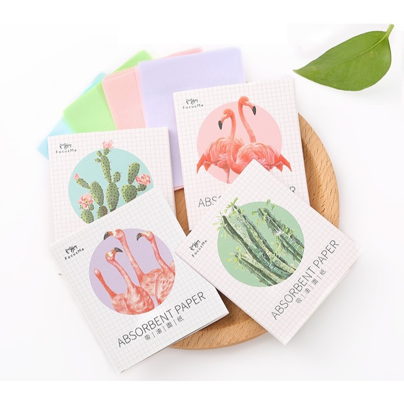 [FREESHIP💋] Giấy Thấm Hút Dầu Dành Cho Da Mặt Màu Sắc Ngẫu Nhiên