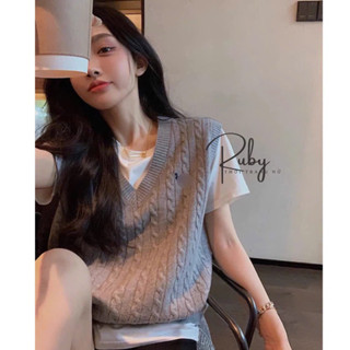 Áo GILE Nữ, áo GILE len (Không kèm áo trong)unisex thêu ngựa dệt kim xoắn thừng hàng QCCC màu đen trắng xám be xanh - RB